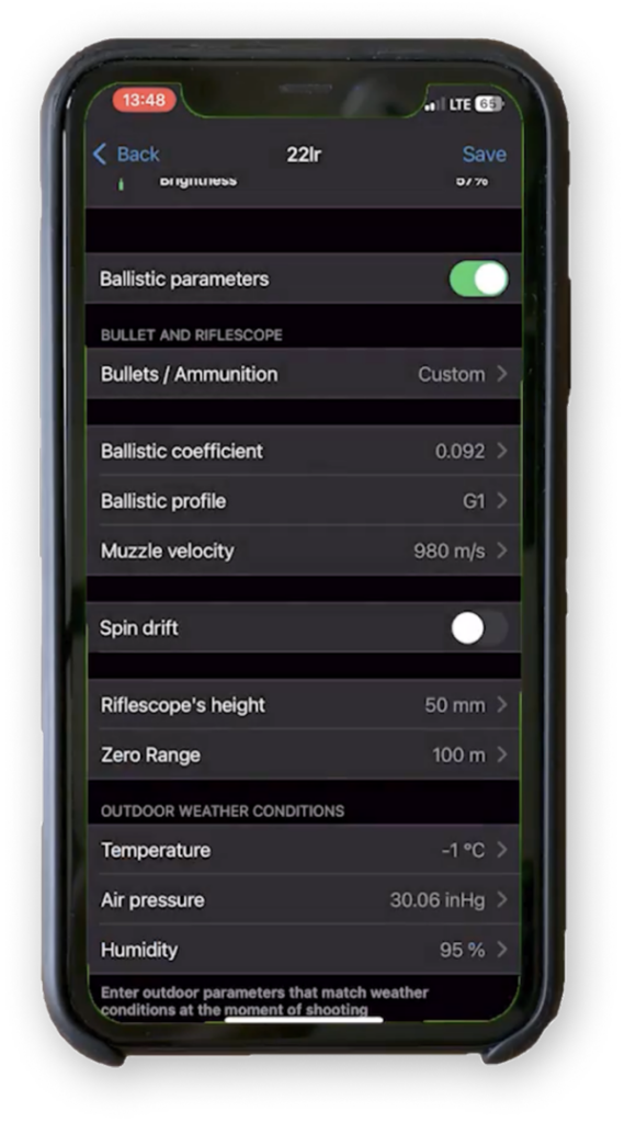 Aplikácia Stream Vision Ballistics